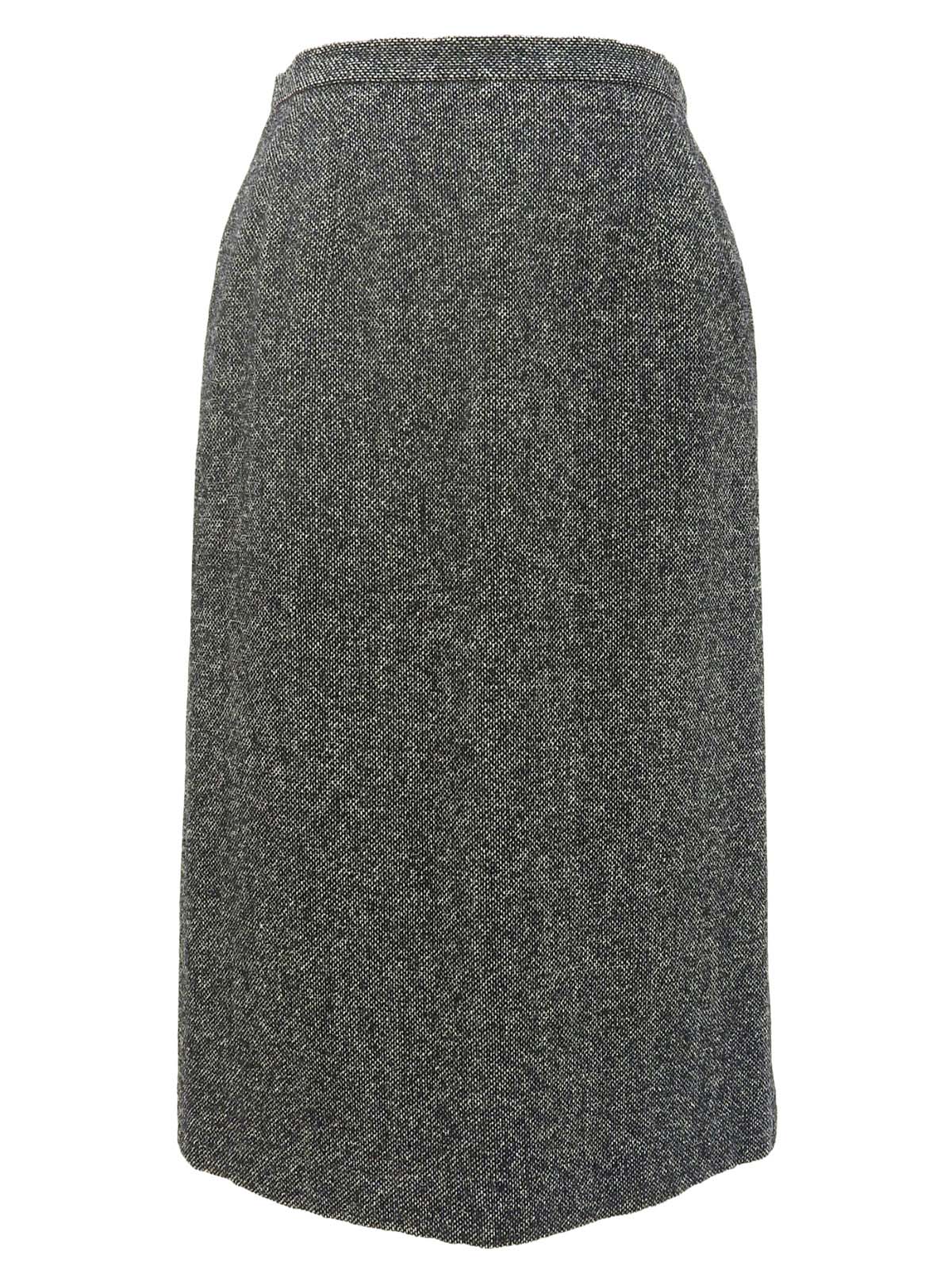 ウールラメローズコサージュセットアップ グレー