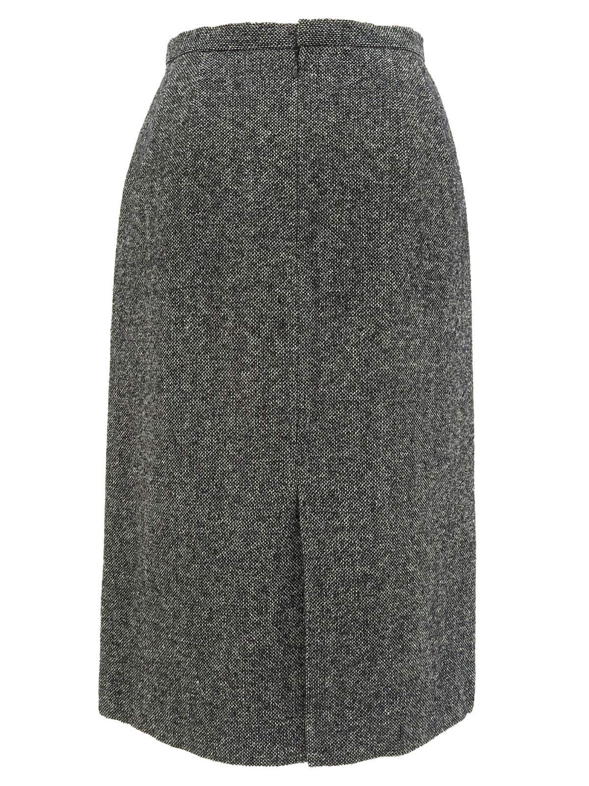 ウールラメローズコサージュセットアップ グレー