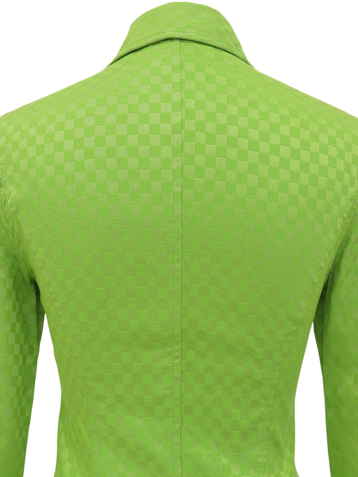 Patterned zip-up jacket in yellow-green