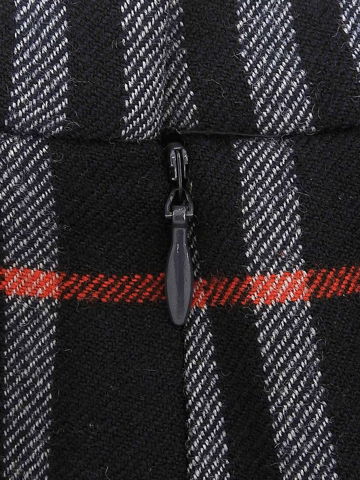 ウールノバチェックパターンプリーツスカート ネイビー