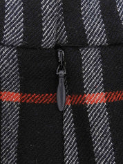 ウールノバチェックパターンプリーツスカート ネイビー