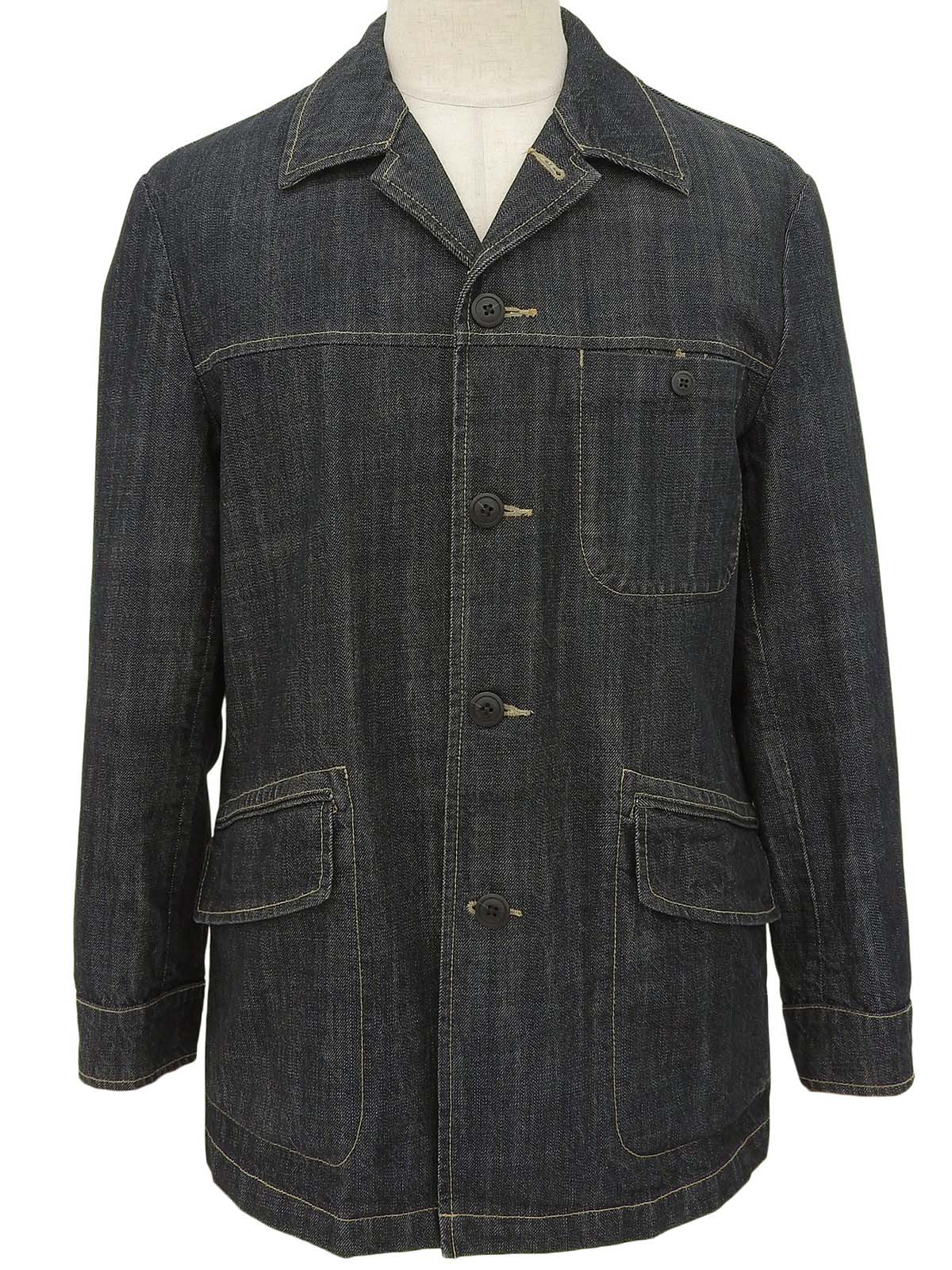 Denim logo button jacket in indigo