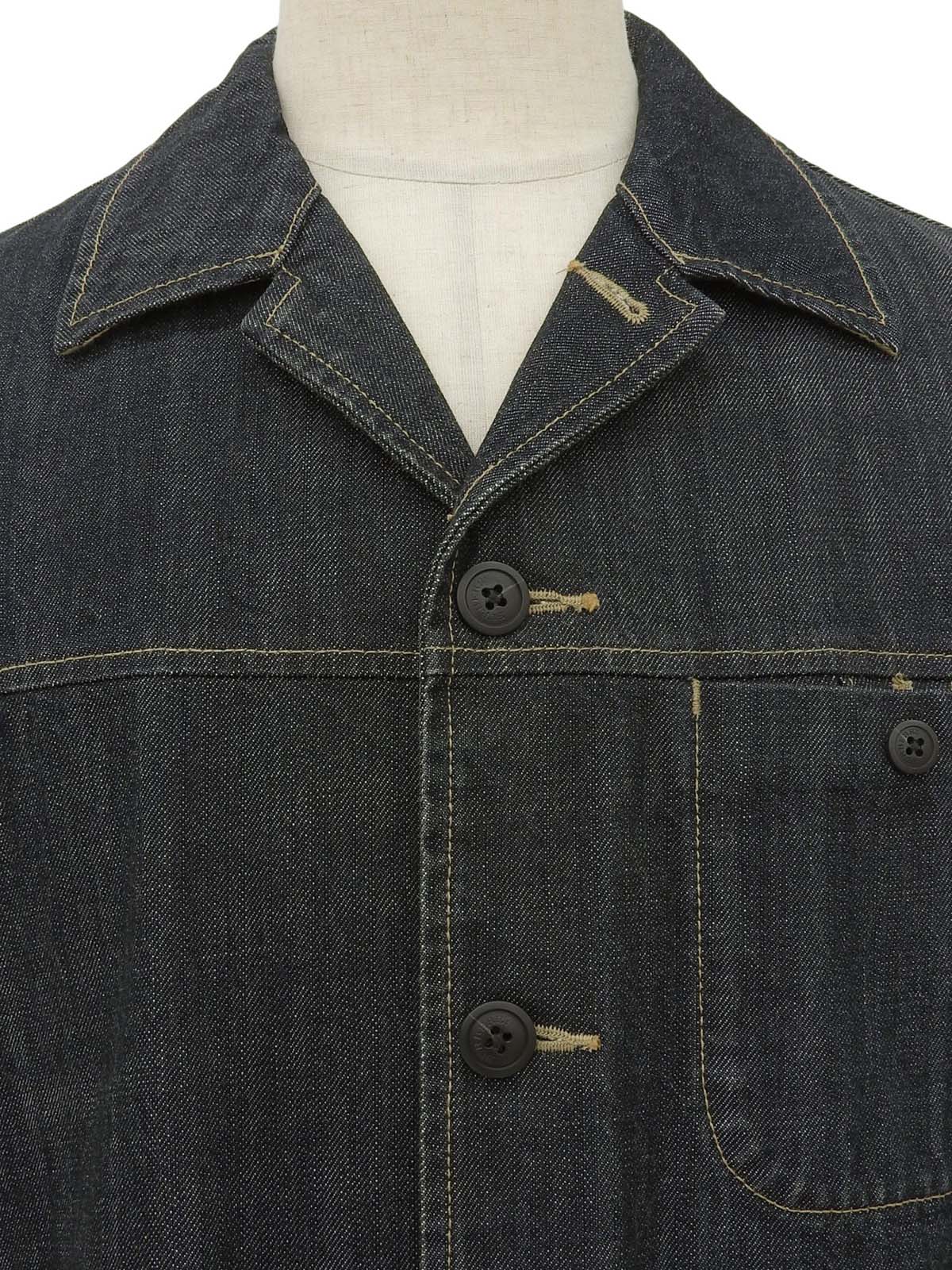 Denim logo button jacket in indigo