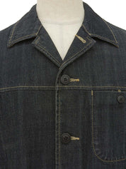 Denim logo button jacket in indigo