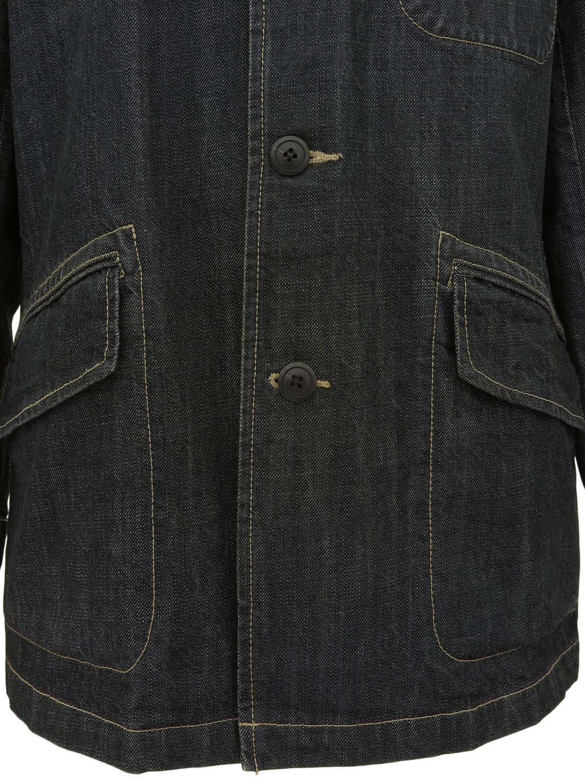 Denim logo button jacket in indigo