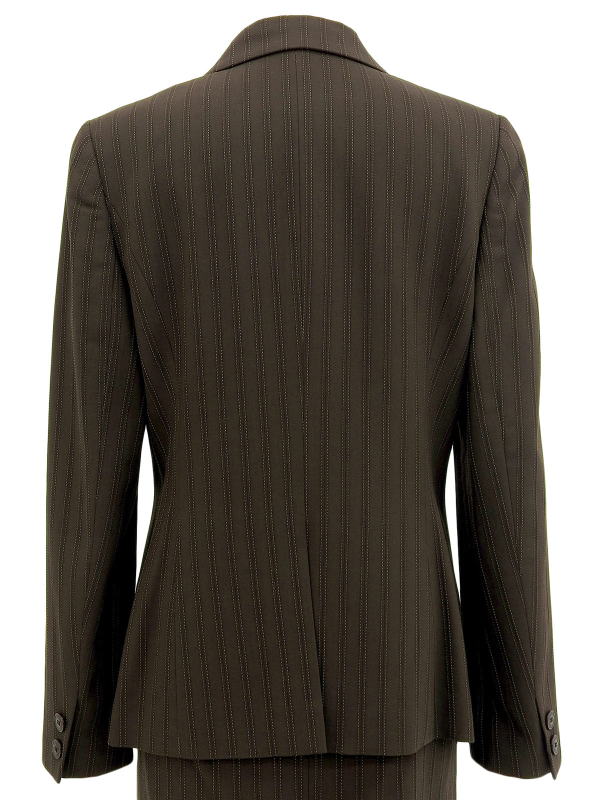 Striped Pattern Logo Button Set-up #42 Dark Brown