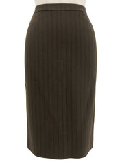 Striped Pattern Logo Button Set-up #42 Dark Brown