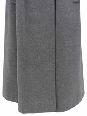 ウールロゴボタンロングコート ライトグレー