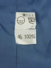 ウールチェックパターンスカートセットアップ ブルー