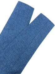 ウールチェックパターンスカートセットアップ ブルー