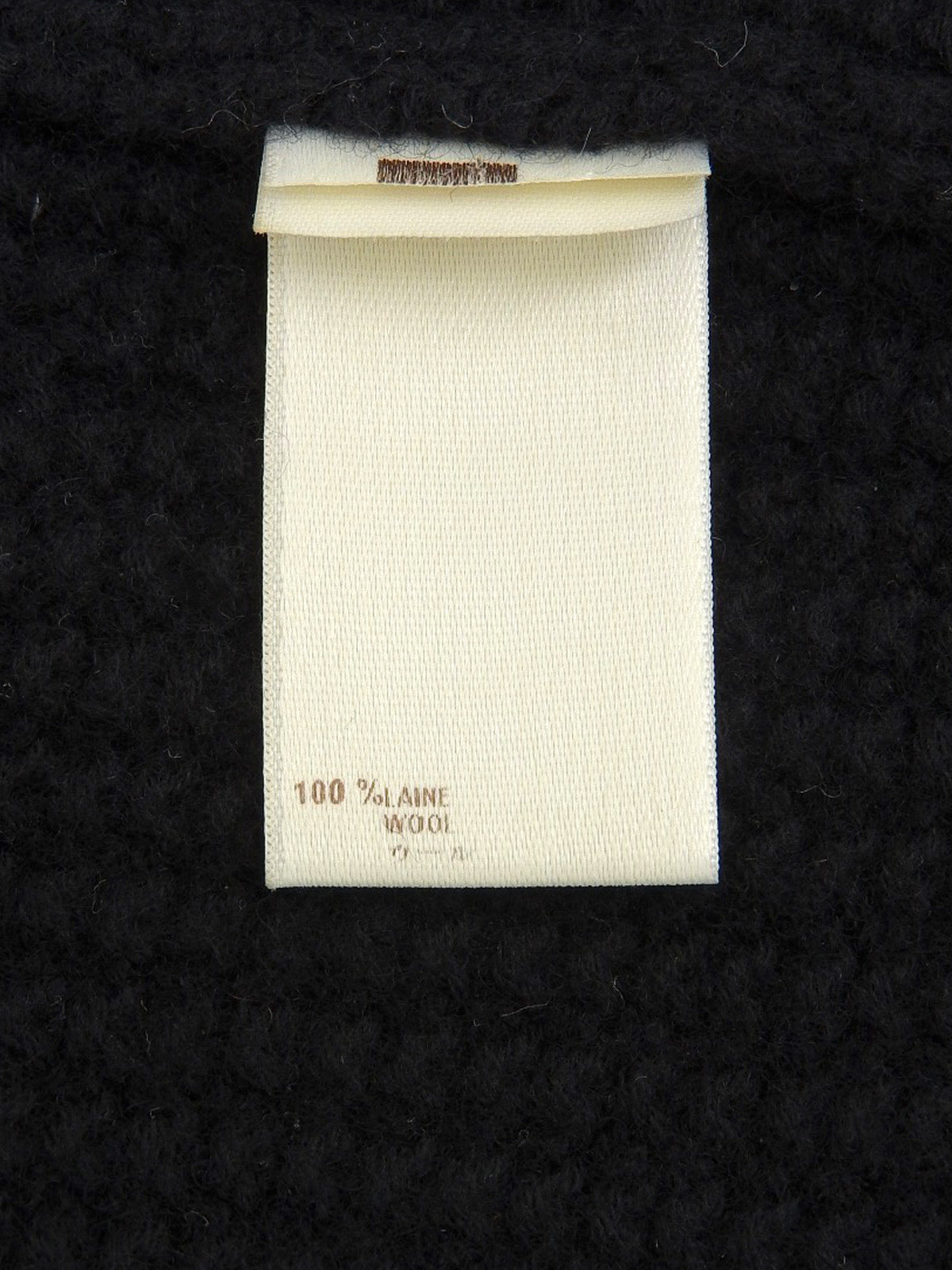 ウールフラワージップアップカーディガン　ブラック