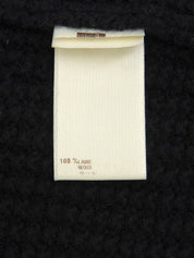 ウールフラワージップアップカーディガン　ブラック