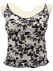 2005年製 CCマークマルチプリントキャミソール ホワイト/ブラック／グレー