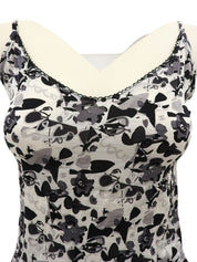 2005年製 CCマークマルチプリントキャミソール ホワイト/ブラック／グレー