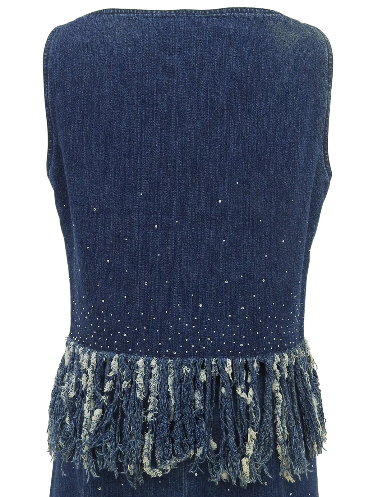 デニムラインストーンデザインセットアップ ブルー