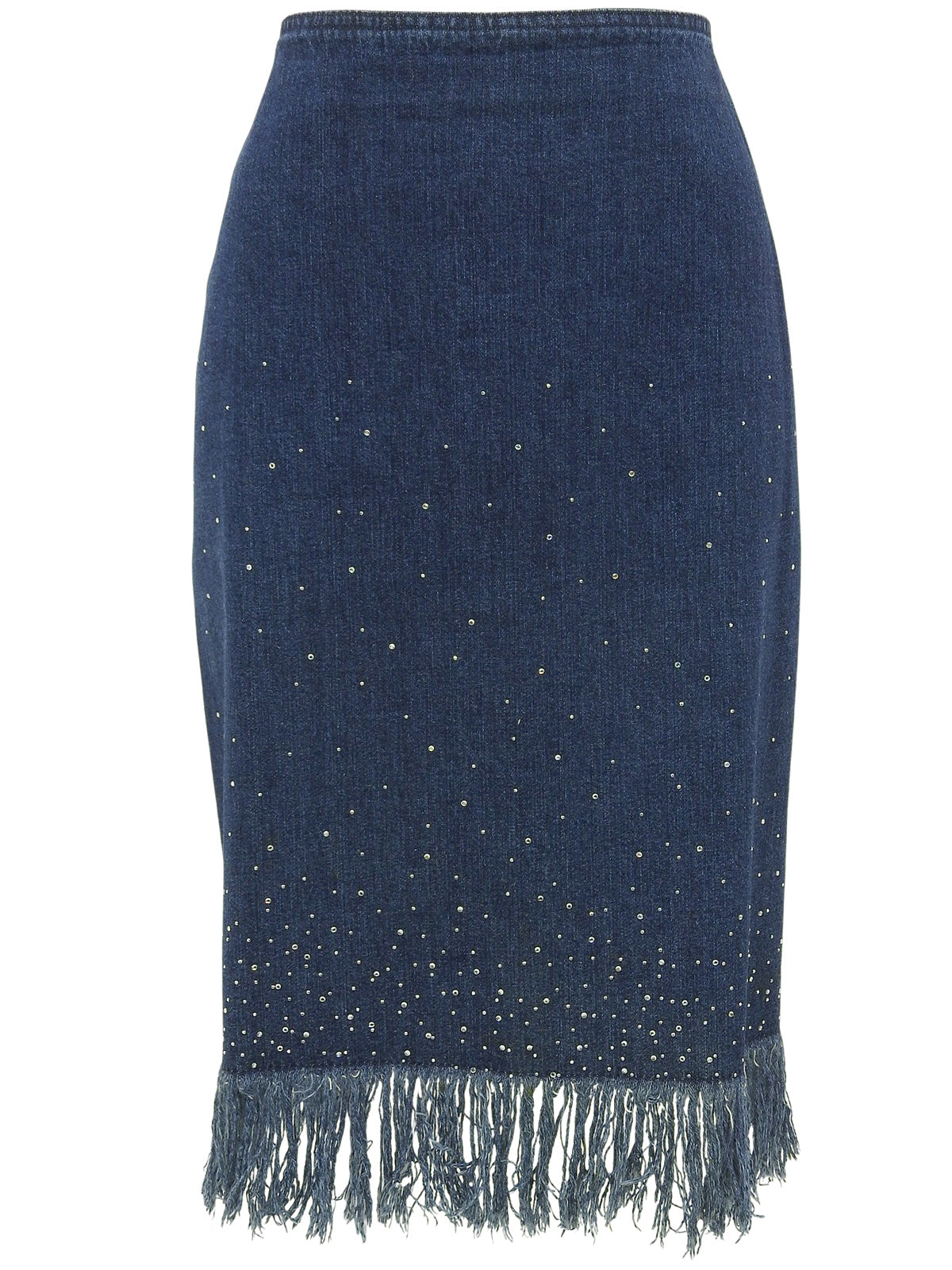 デニムラインストーンデザインセットアップ ブルー