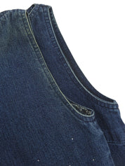 Denim Rhinestone Design Set in Blue