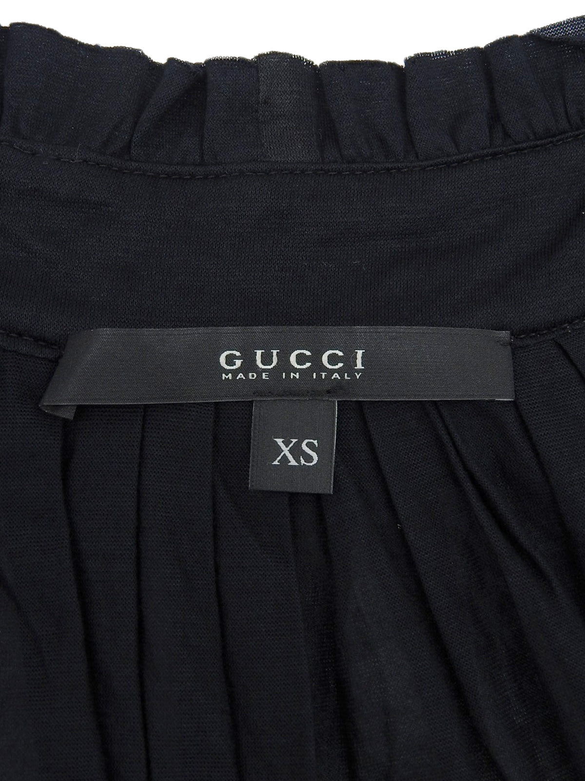 ギャザーノースリーブトップス ブラック