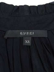 Gathered Sleeveless Top in Black