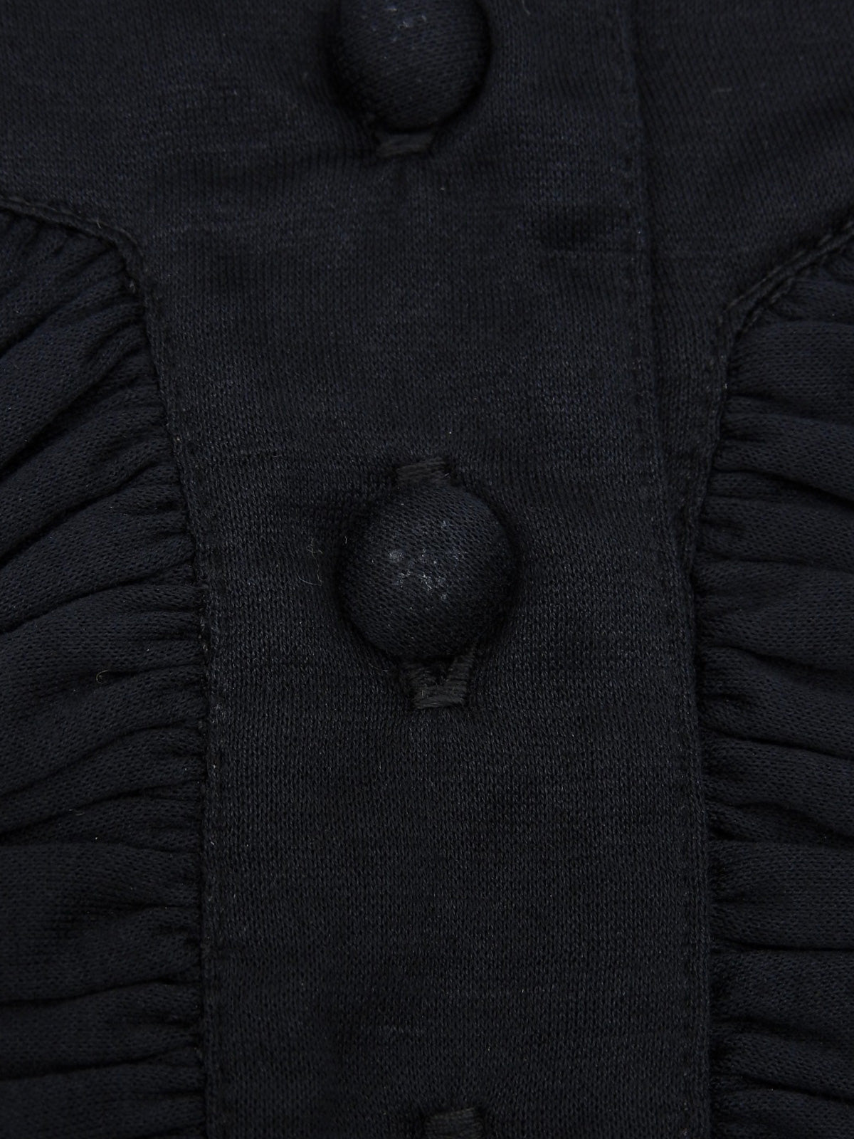 ギャザーノースリーブトップス ブラック