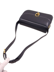 デザインプレートショルダーバッグ ネイビー