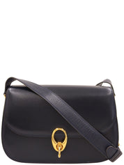 デザインプレートショルダーバッグ ネイビー