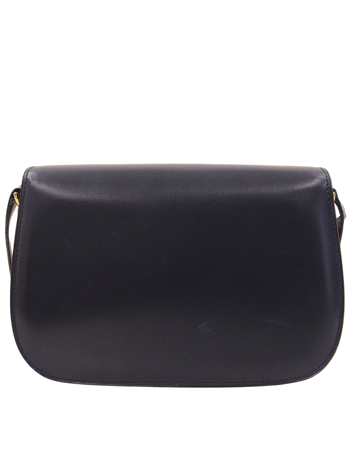 デザインプレートショルダーバッグ ネイビー