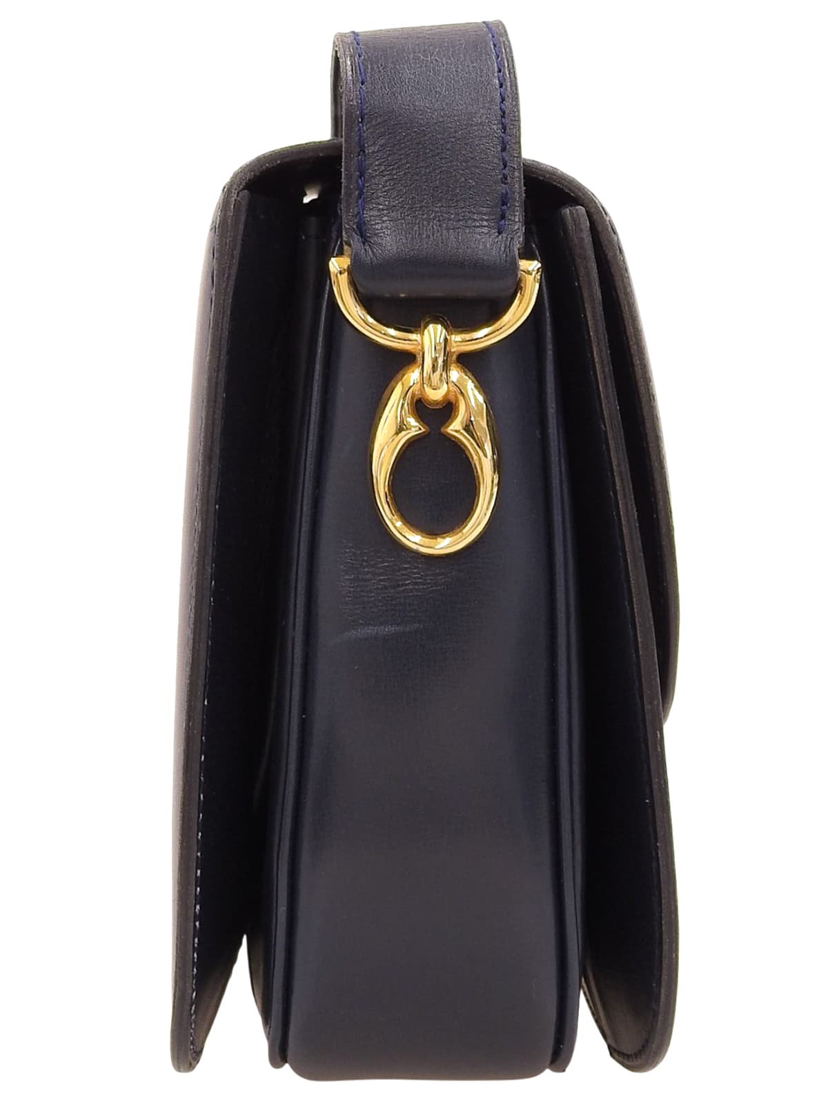 デザインプレートショルダーバッグ ネイビー