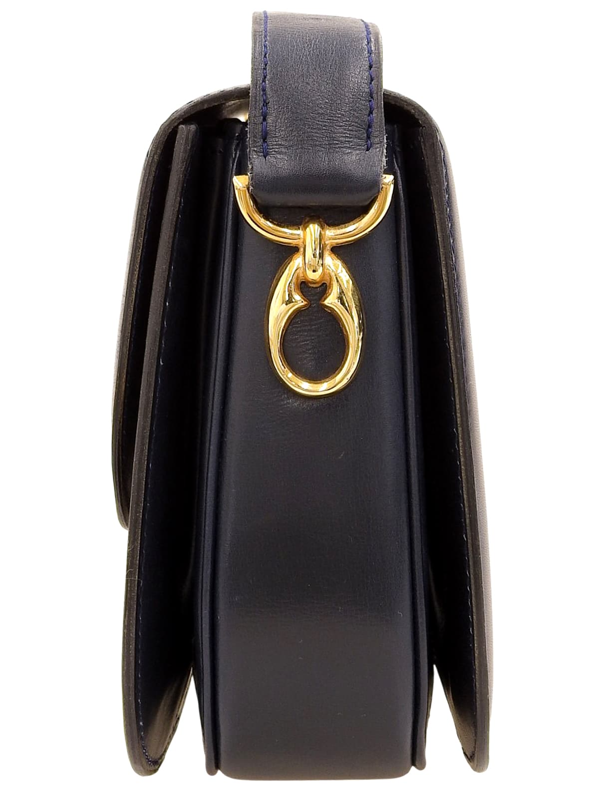 デザインプレートショルダーバッグ ネイビー