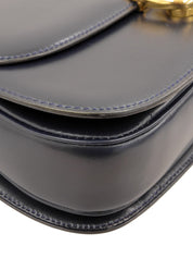 デザインプレートショルダーバッグ ネイビー