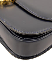 デザインプレートショルダーバッグ ネイビー