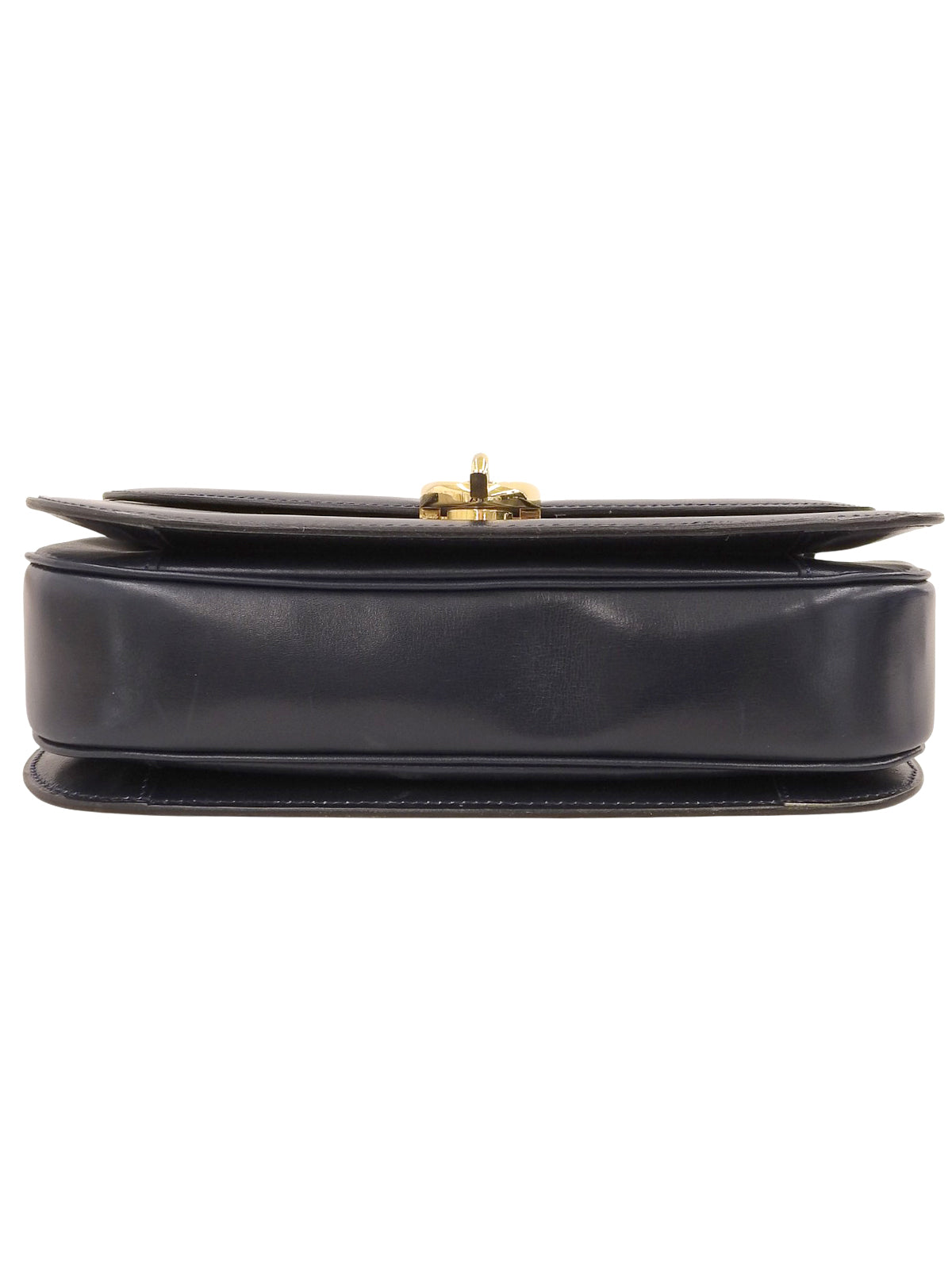 デザインプレートショルダーバッグ ネイビー