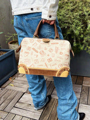 160周年アニバーサリープリントハンドバッグ ベージュ/ブラウン