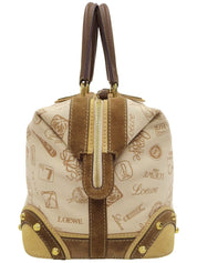 160周年アニバーサリープリントハンドバッグ ベージュ/ブラウン