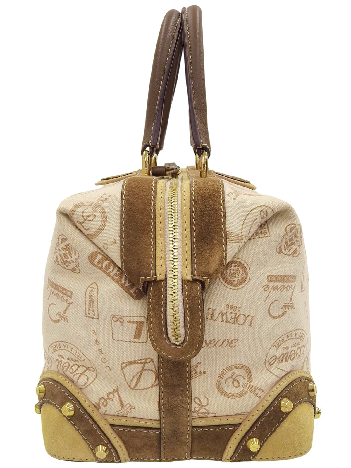 160周年アニバーサリープリントハンドバッグ ベージュ/ブラウン