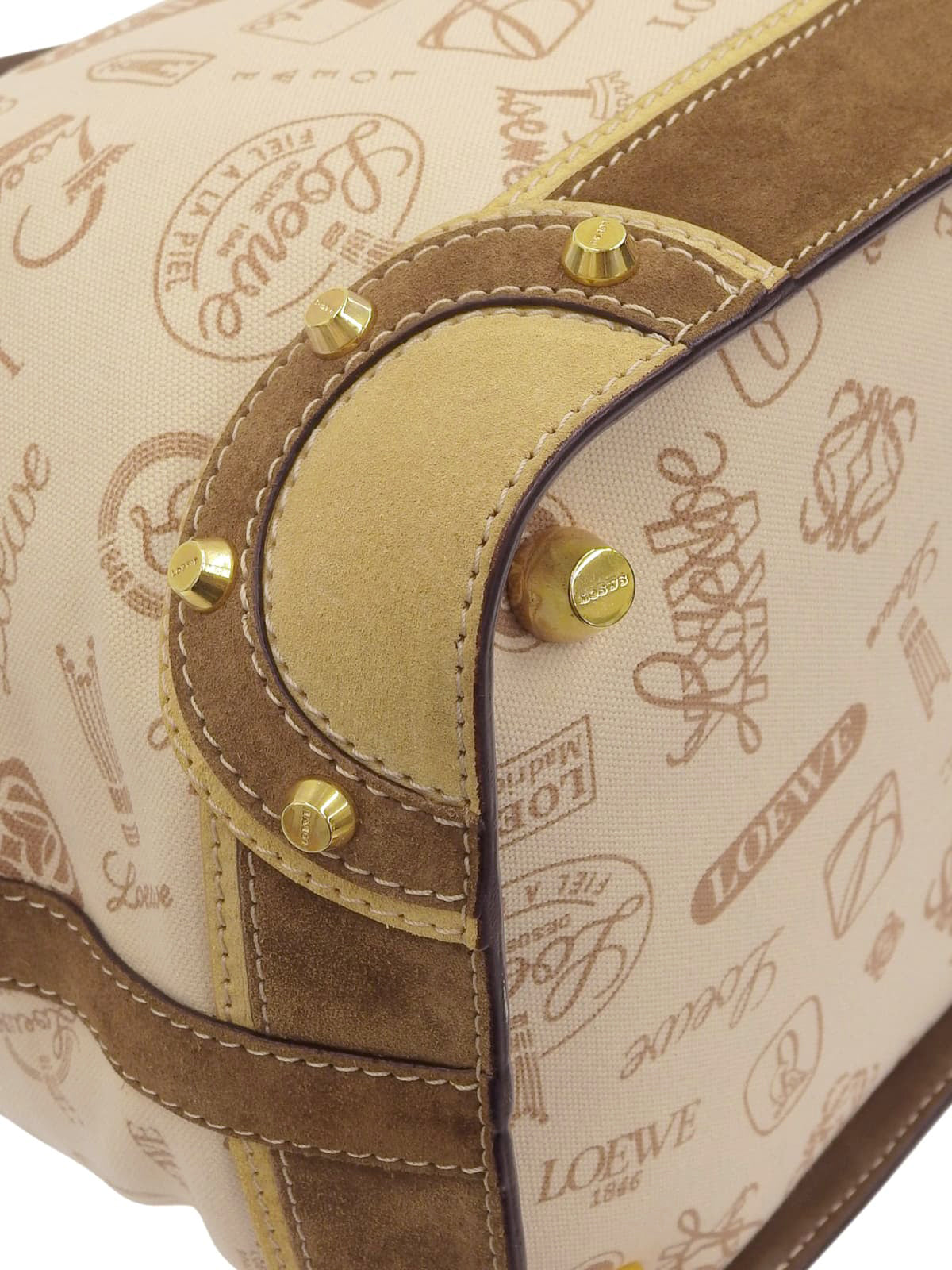 160周年アニバーサリープリントハンドバッグ ベージュ/ブラウン
