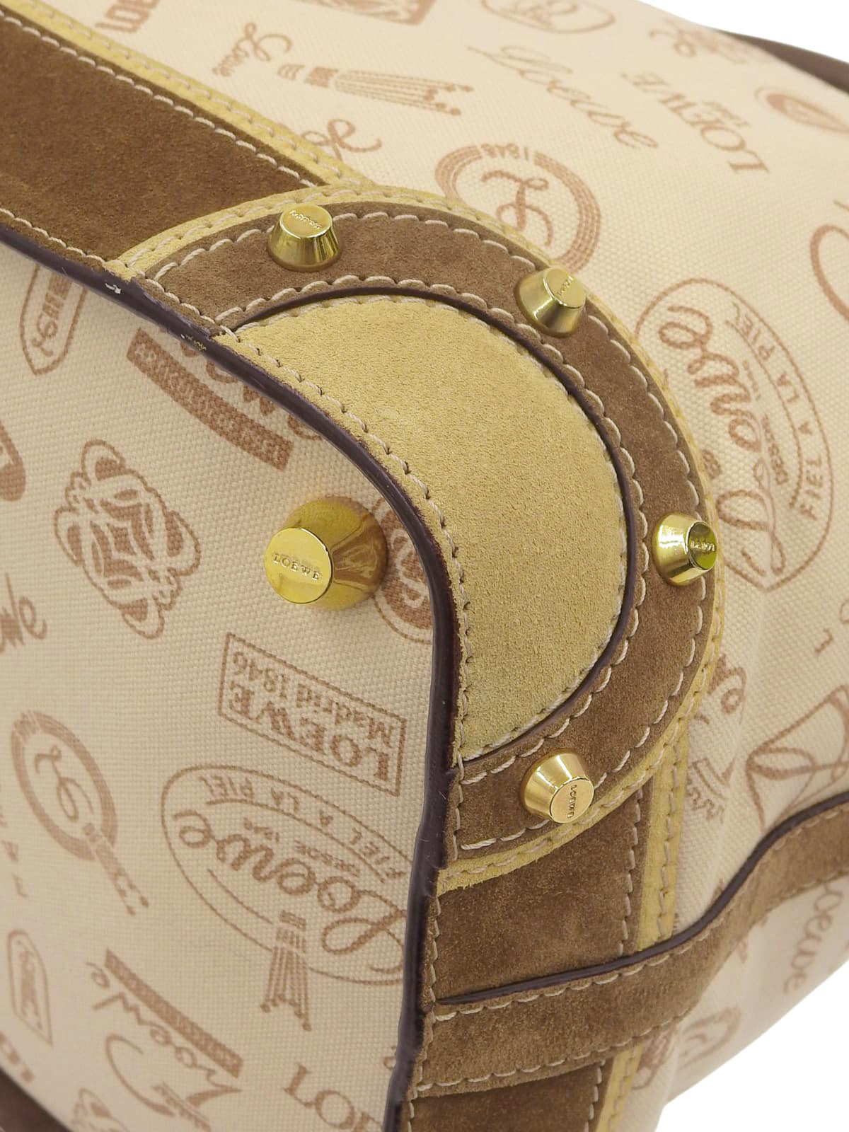 160周年アニバーサリープリントハンドバッグ ベージュ/ブラウン