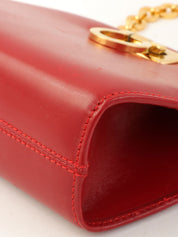 红色 Gancini Plate 迷你链条单肩包