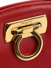 ガンチーニプレートミニチェーンショルダーバッグ レッド