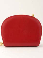 红色 Gancini Plate 迷你链条单肩包