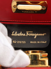 ガンチーニプレートミニチェーンショルダーバッグ レッド