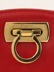 红色 Gancini Plate 迷你链条单肩包