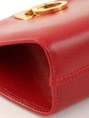 红色 Gancini Plate 迷你链条单肩包
