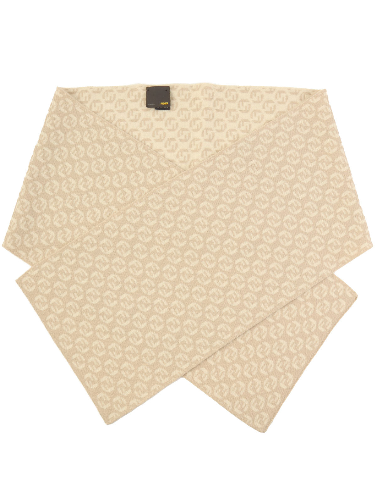 FF 西葫芦图案围巾，象牙色