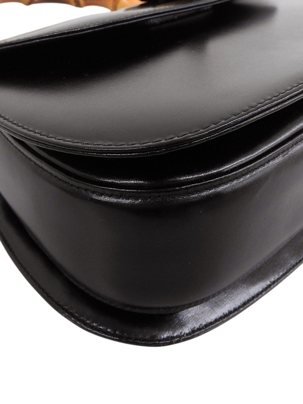 カーフスキンバンブー2wayバッグ ブラック