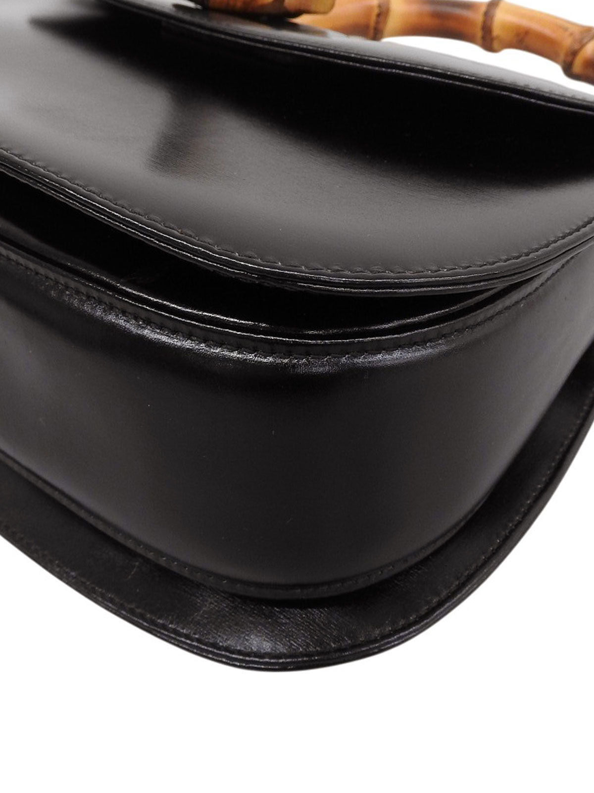 カーフスキンバンブー2wayバッグ ブラック