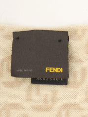 FF 西葫芦图案围巾，象牙色