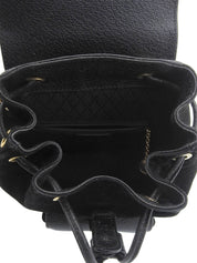 Suede Bamboo Backpack Mini Black