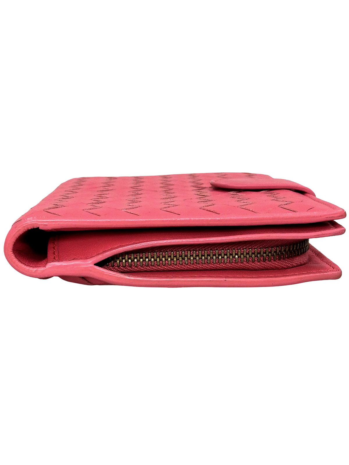 Intrecciato 紧凑型钱包 粉色