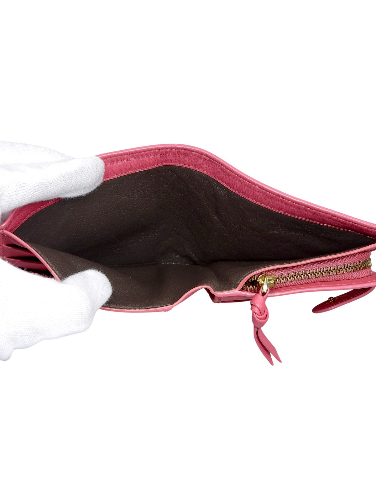 Intrecciato 紧凑型钱包 粉色